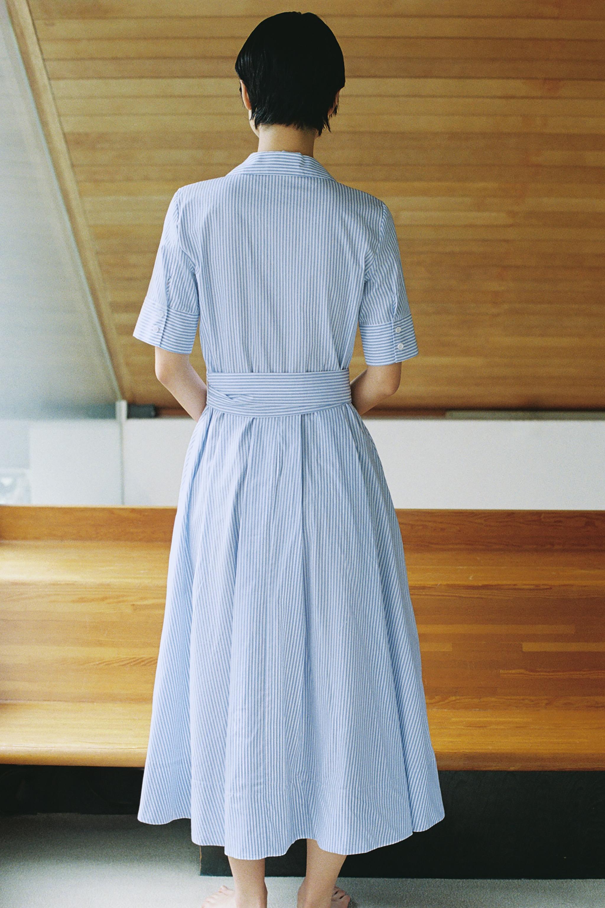 【ZARA】ZW COLLECTION ポプリンシャツワンピース 2640/596/104 ZARA】ZW COLLECTION ポプリンシャツワンピース 2640/596/104