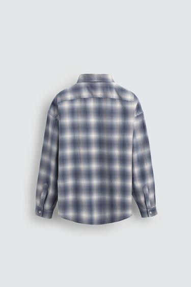 OVERSIZED FIT OXFORD SHIRT - Grey / Blue by Zara - Image 6