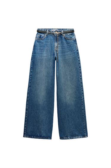 Z1975 MID-WAIST WIDE-LEG BELT JEANS