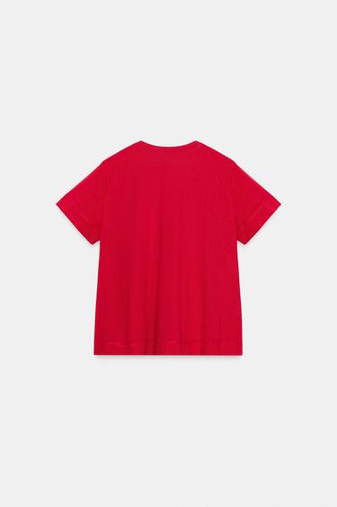 T-SHIRT À MANCHES COURTES - Rouge de Zara - Image 1