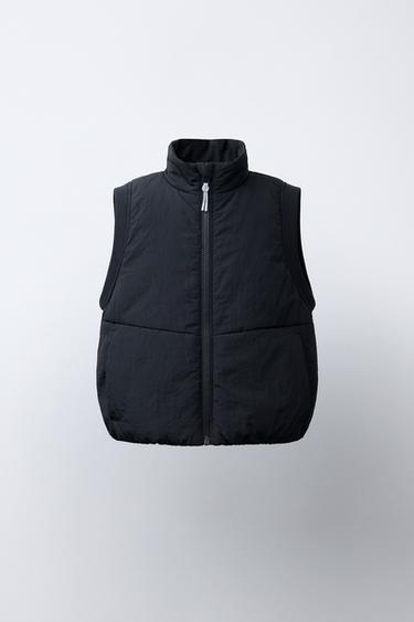 PUFFER GILET - Navy blue by Zara