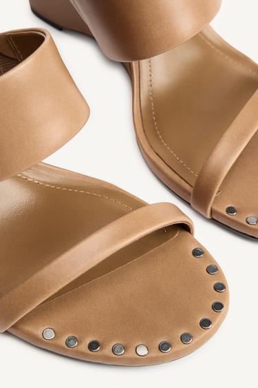 LTHR WD STDS WDG - Marron camel de Zara - Image 7