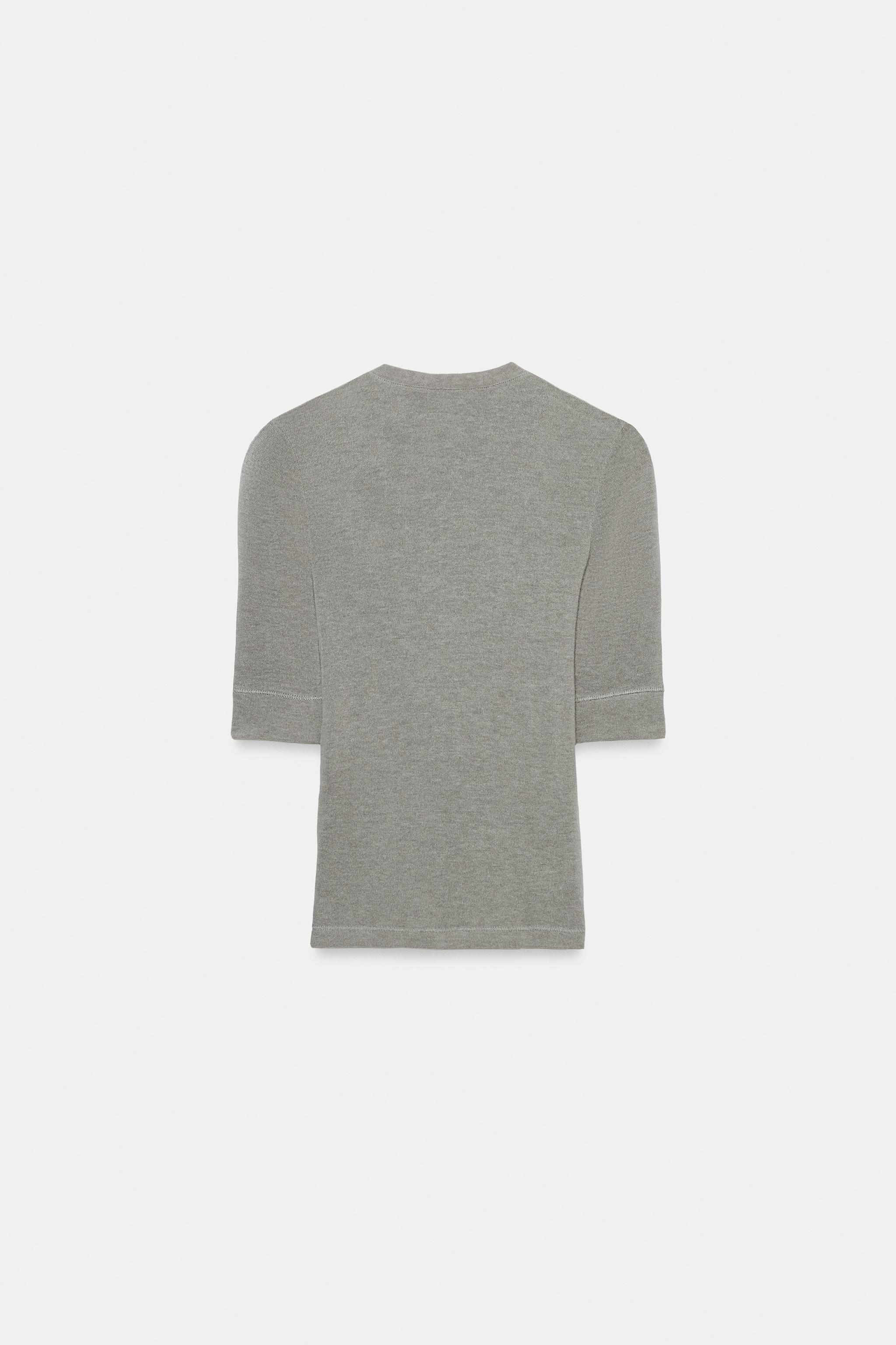 Zara V YAKA T-SHIRT görsel 5