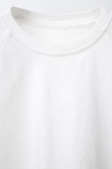 T-SHIRT UNI - Blanc de Zara - Image 3