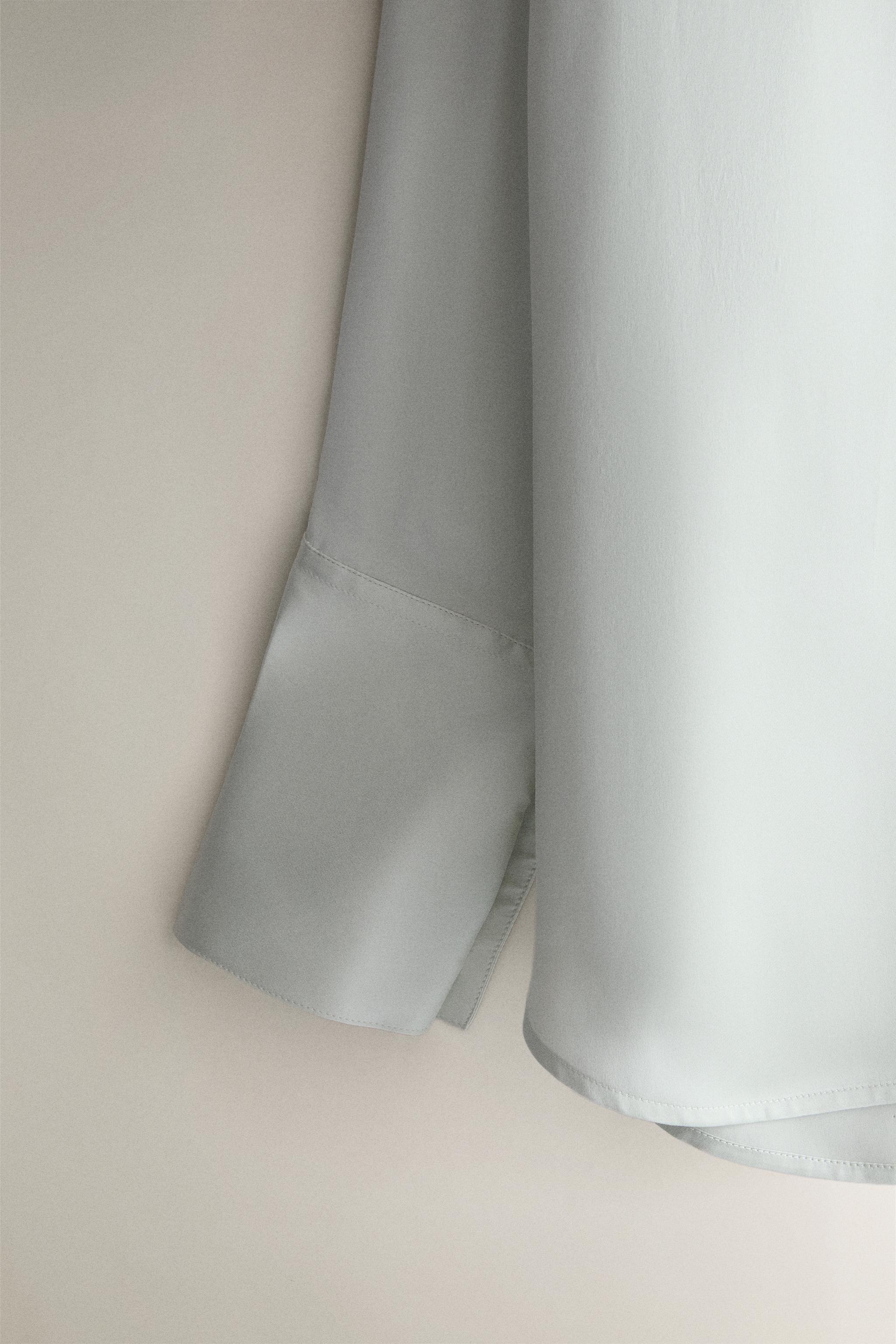 Женские рубашки Zara MULBERRY SILK SHIRT — фото 3