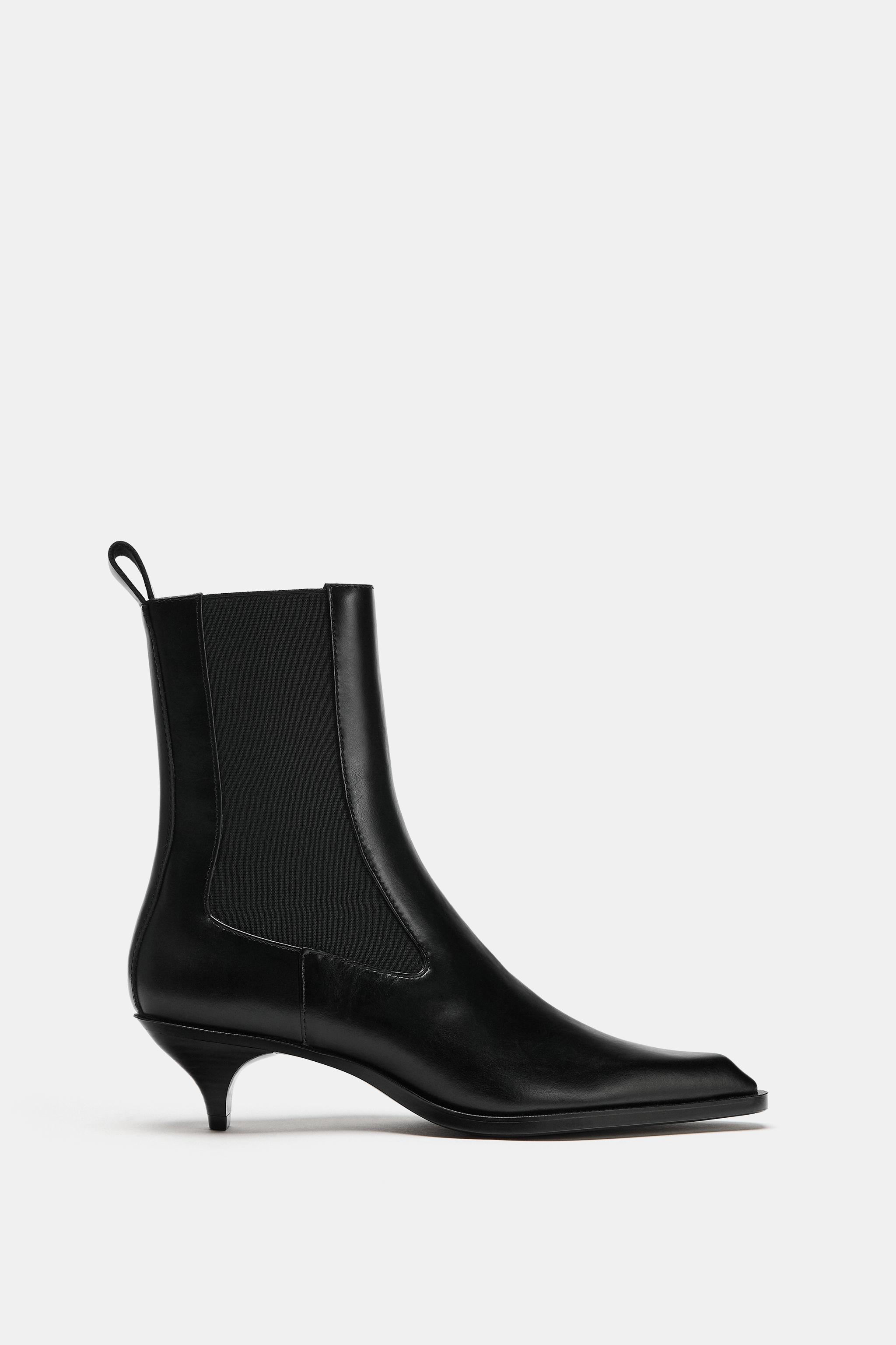 COMBINED KITTEN HEEL BOOTIES
