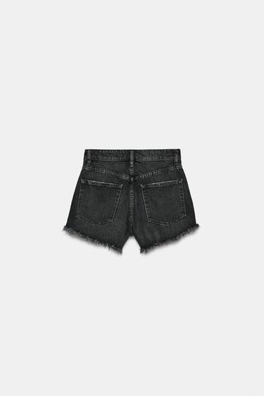 SHORT EN DENIM TRF CURVED TAILLE HAUTE - Noir de Zara - Image 5
