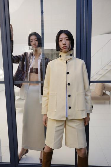 ZWコレクション ロング丈バミューダパンツライトイエロー0ZaraのZWコレクション ロング丈バミューダパンツ - ライトイエロー - 画像 0