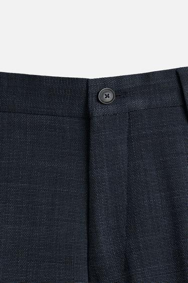 TEXTURED SUIT TROUSERS - Blue / Indigo by Zara - Image 6