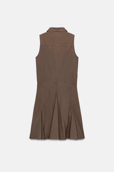 MIDI SHIRT DRESS - Tobacco by Zara - Image 6