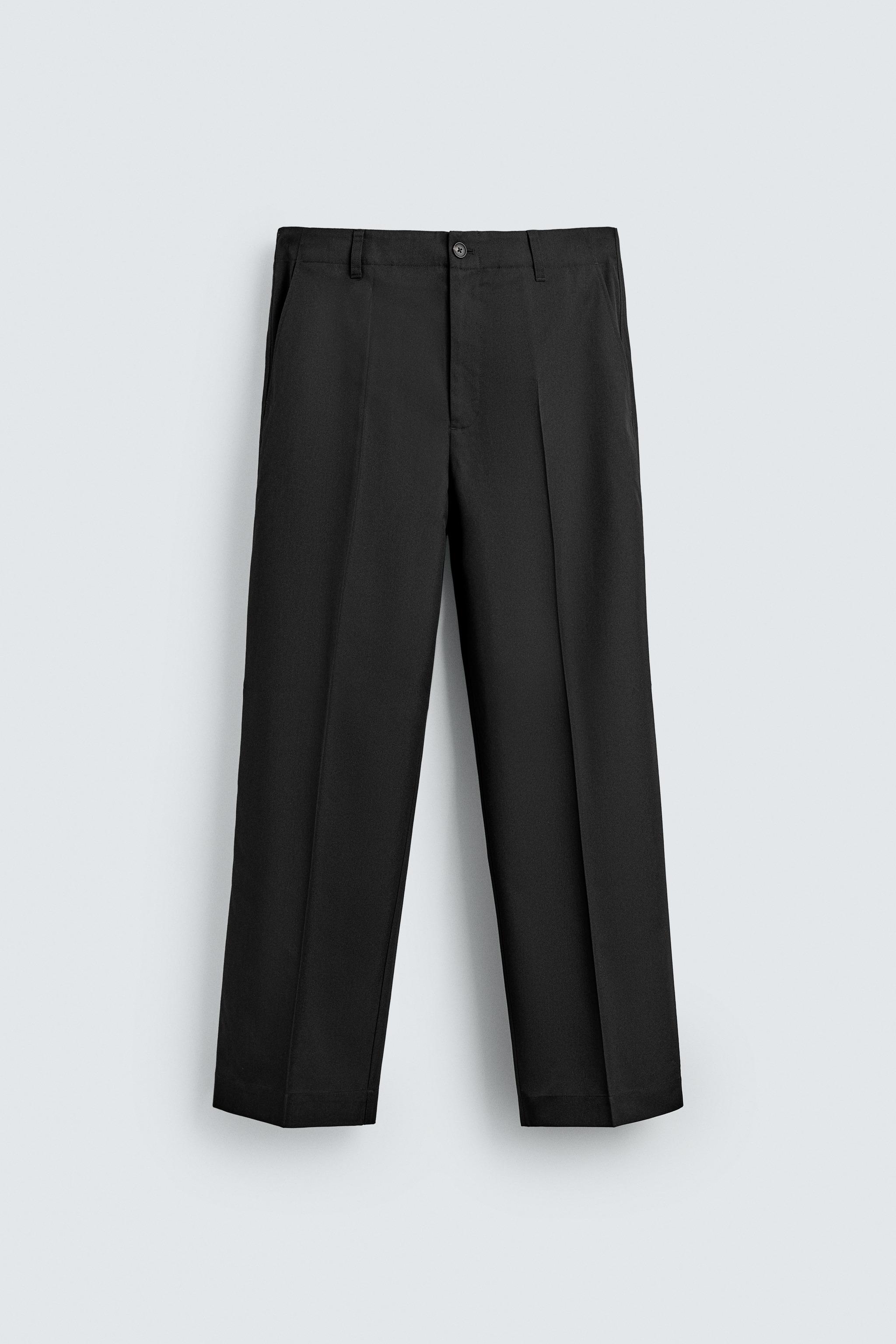 k*i様 New standard straight pants (BLACK) PLEATED STRAIGHT FIT PANTS - Black | ZARA Canada