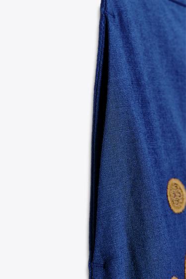 JUPE LONGUE BRODÉE ZW COLLECTION - Bleu de Zara - Image 6