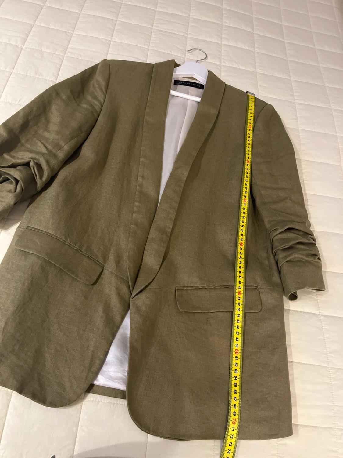 BLAZER WITH PLEATED SLEEVE DETAIL - Image 5