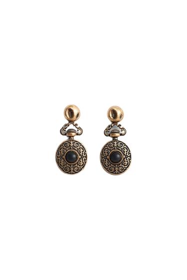 Zara LIMITED EDITION PIECE EARRINGS - Aged gold