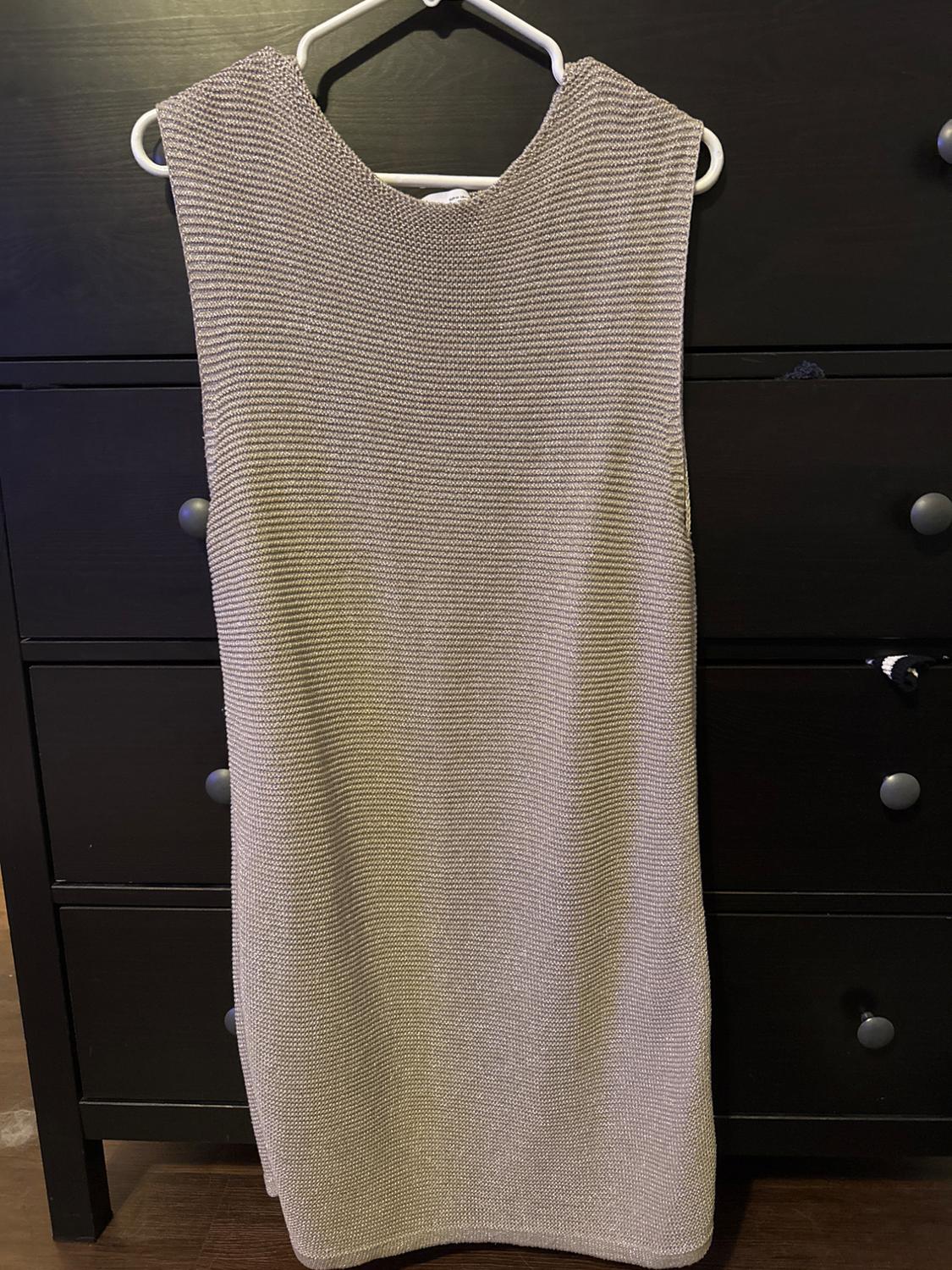 KNIT DRESS WITH METALLIC THREAD