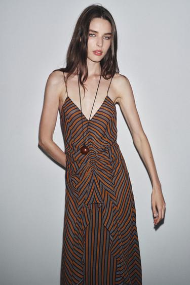 ZW COLLECTION STRIPED CAMISOLE DRESS - Multicoloured by Zara - Image 1