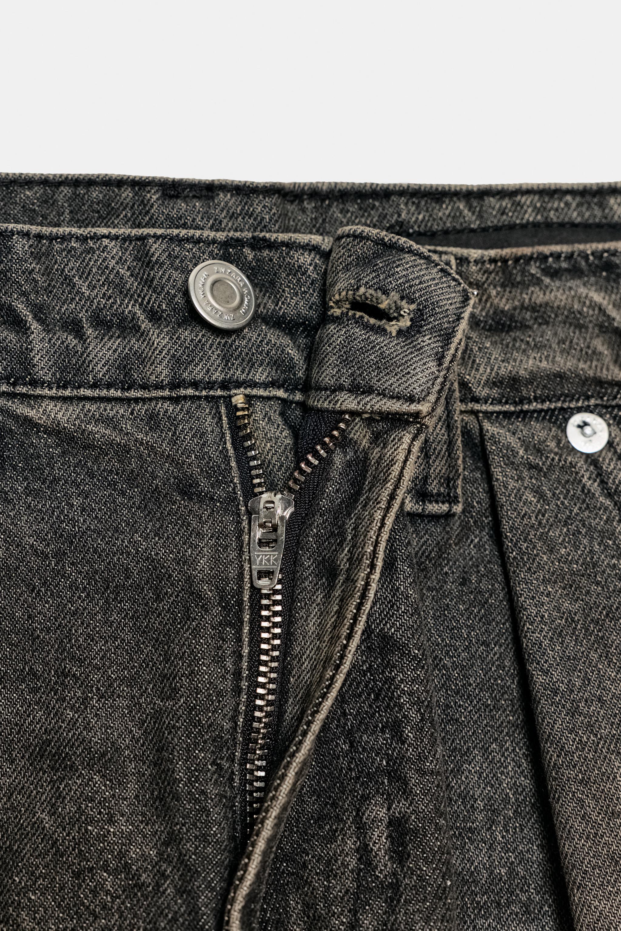 ZW COLLECTION MID-RISE WIDE LEG JEANS WITH DARTS