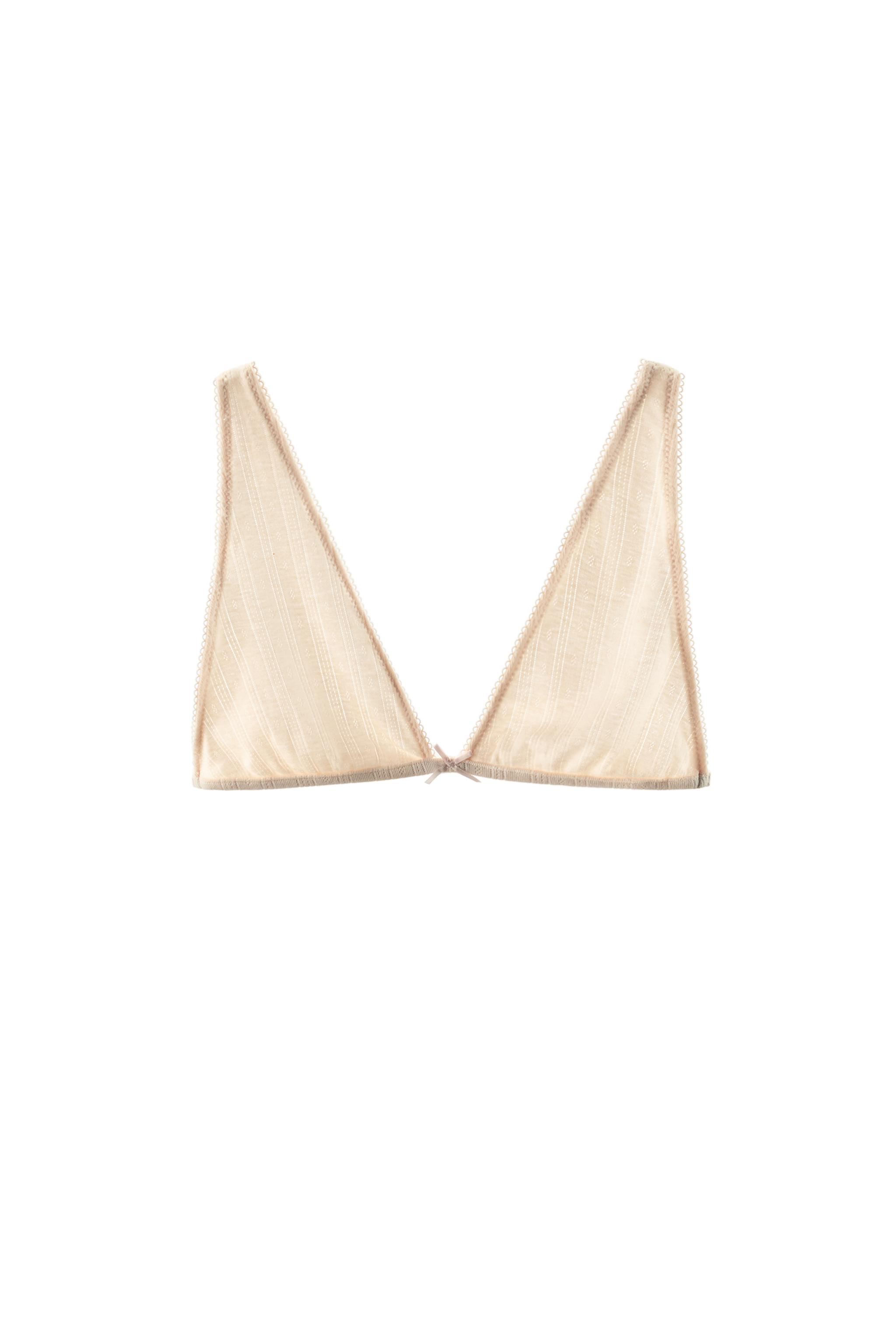 Zara TRIANGLE BRA WITH FLORAL EMBROIDERY at Mall of America® in