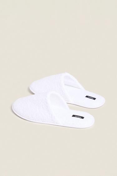 TERRY BATHROOM SLIPPERS - White by Zara
