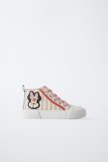 Zara MINNIE MOUSE © DISNEY HIGH-TOP SNEAKERS - Pink