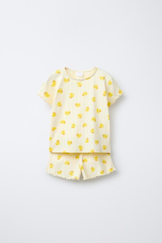 6-14 YEARS/ RIB DUCKLING PYJAMAS - Yellow | ZARA India