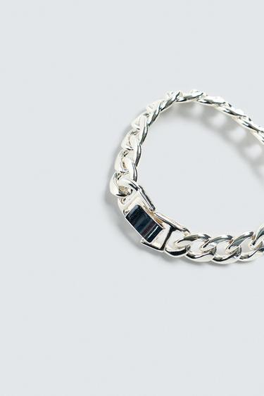 METAL CHAIN LINK BRACELET - Silver by Zara - Image 2