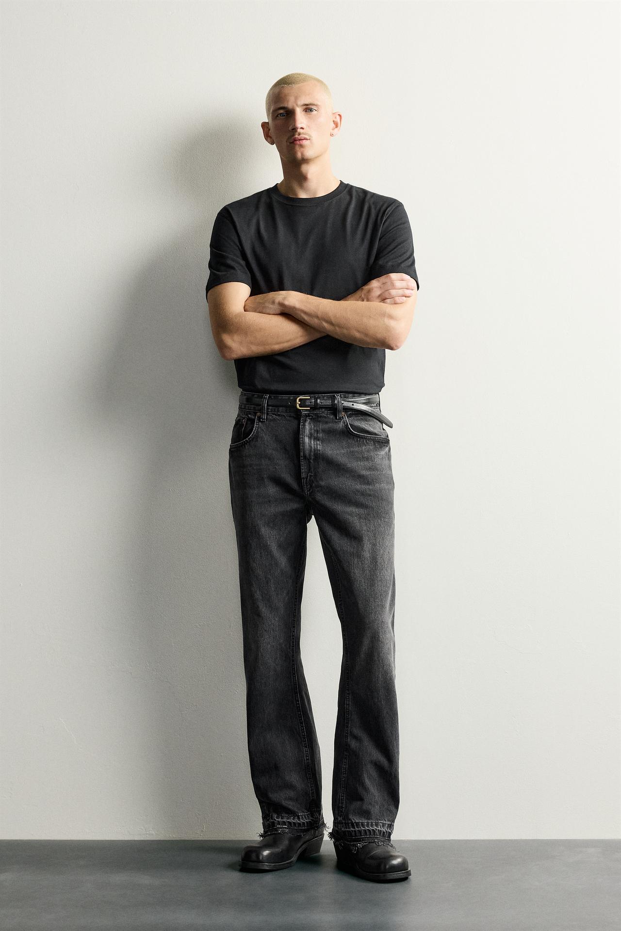 FLARE FIT JEANS — Charcoal