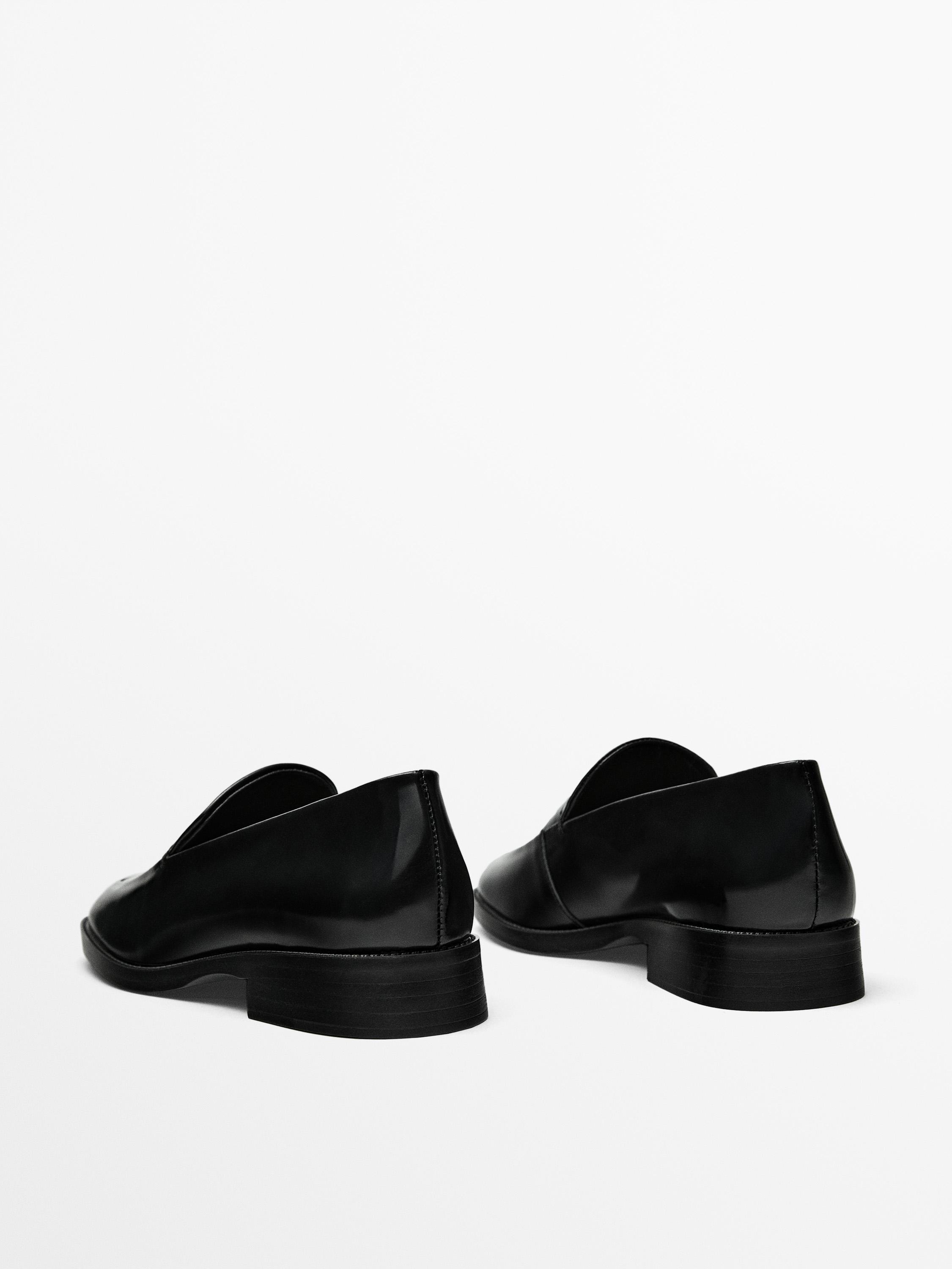 Square-toe loafers - Black | ZARA United States