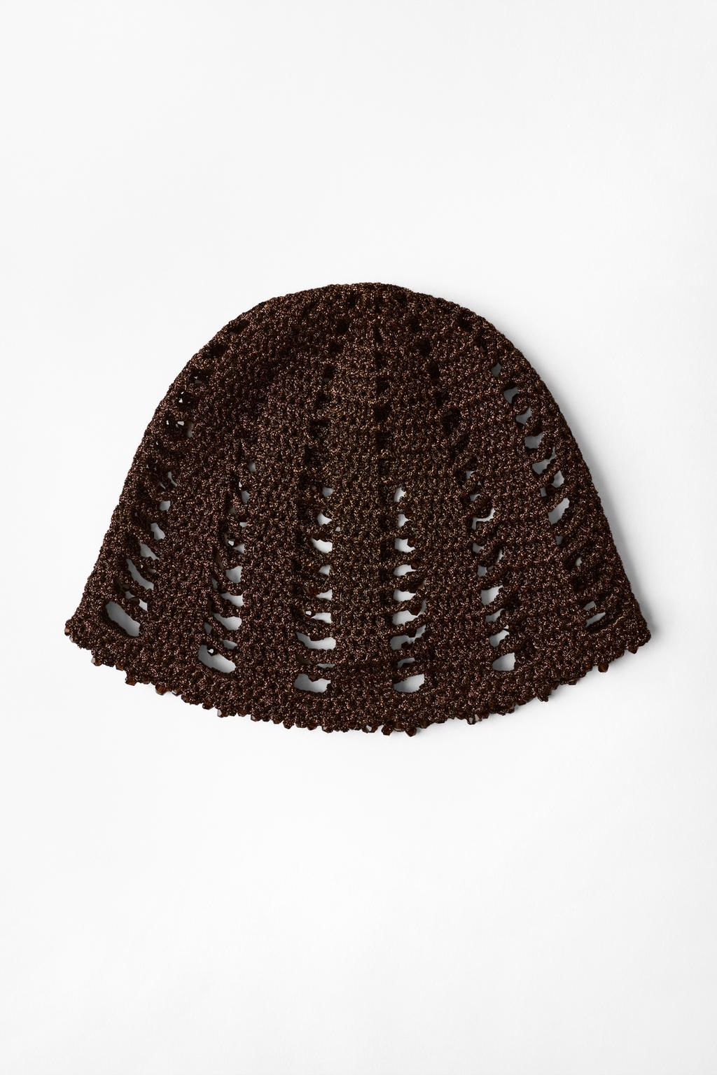 CROCHET SKULLCAP WITH BEADS