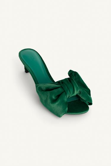 SANDALES À TALONS MAXI NOEUD ÉDITION LIMITÉE - Vert de Zara - Image 5