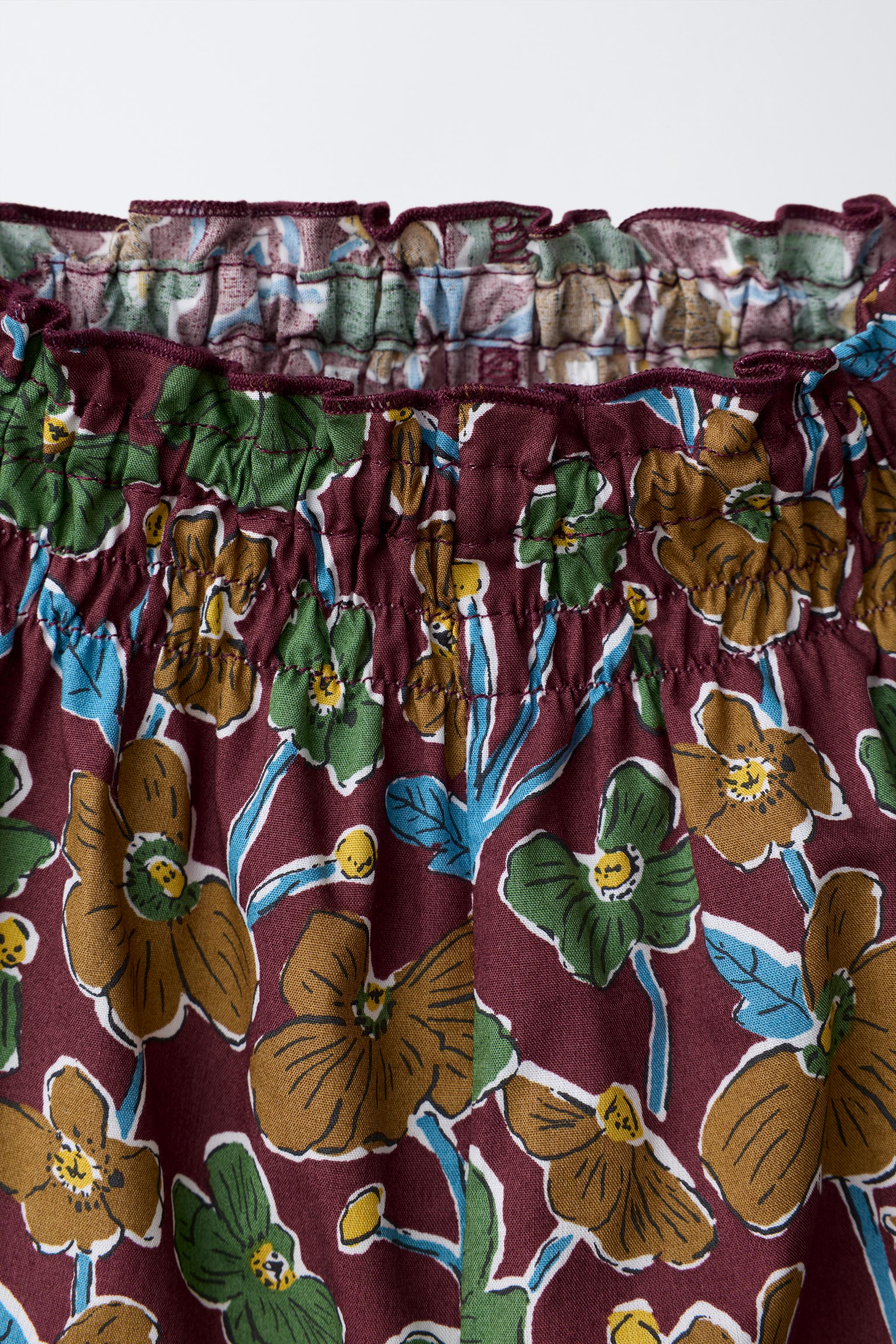 Детские брюки Zara FLORAL PRINT BAGGY PANTS MADE WITH LIBERTY FABRIC — фото 3