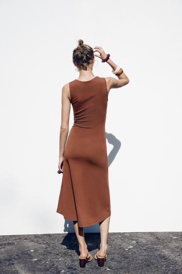 INTERLOCK MIDI DRESS - Russet by Zara - Image 3