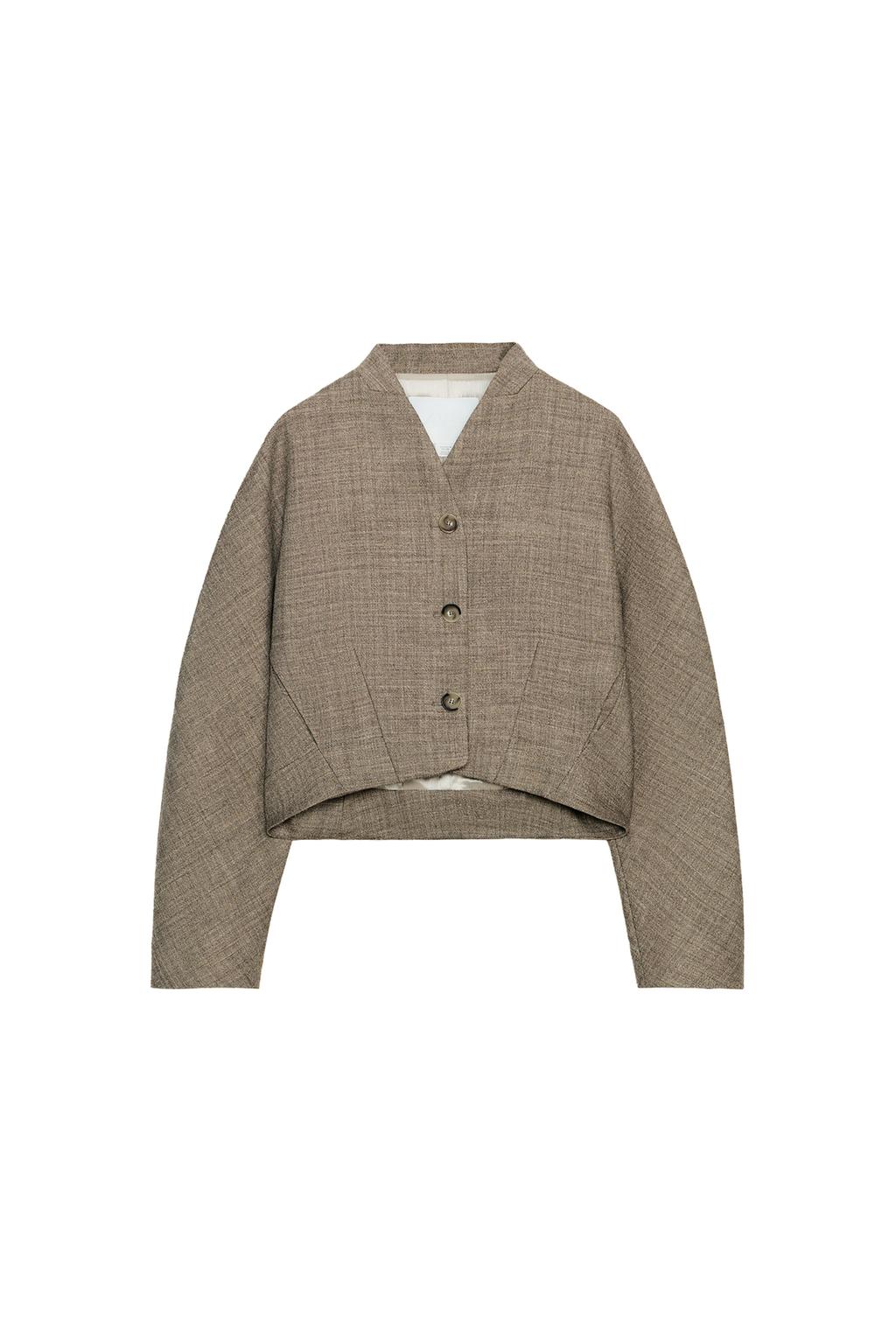 ZW COLLECTION WOOL BLEND CROPPED JACKET - image 3