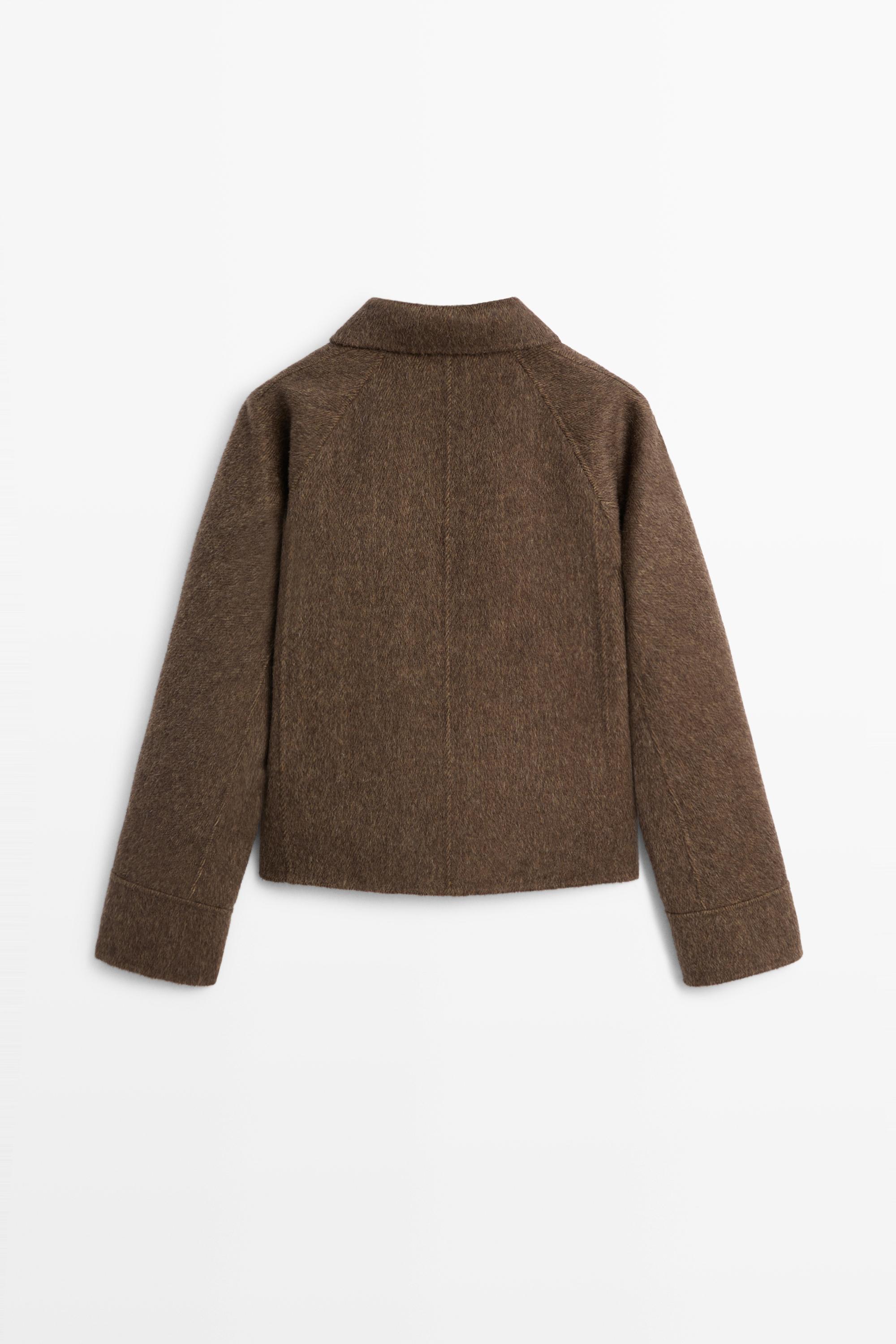 Short buttoned coat - Brown | ZARA United States