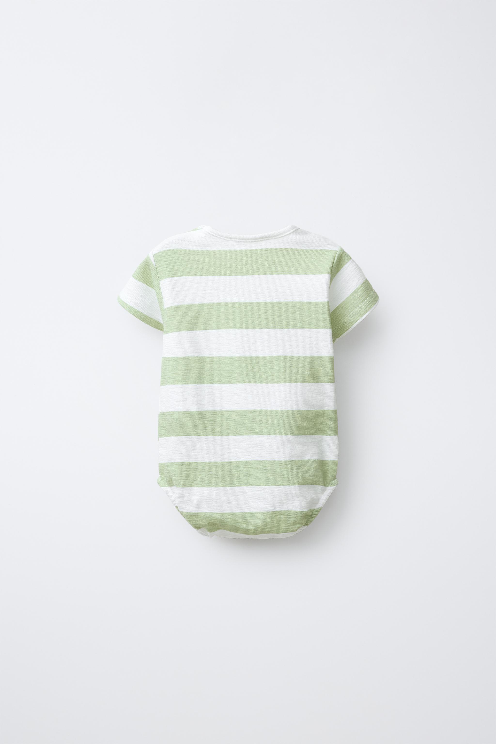 STRIPED BODYSUIT — Green