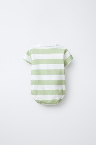 BODY À RAYURES - Vert de Zara - Image 1