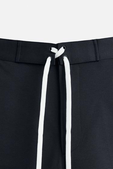 BERMUDA REGULAR FIT À LACET - Bleu marine de Zara - Image 7