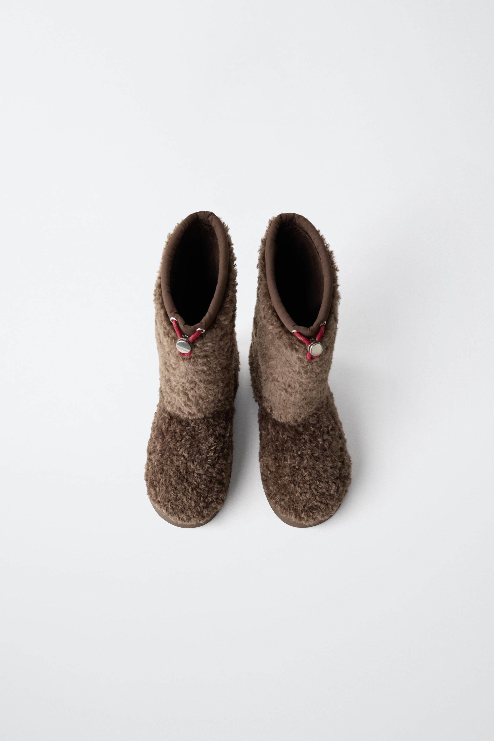 FAUX SHEARLING BOOTS