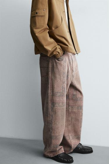 PANTALON BAGGY FIT IMPRIMÉ BANDANA - Imprimée de Zara - Image 4