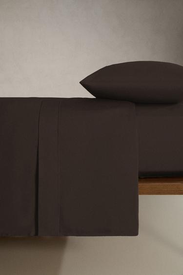 DRAP PLAT SATIN FESTON (300 FILS) - Marron de Zara - Image 2