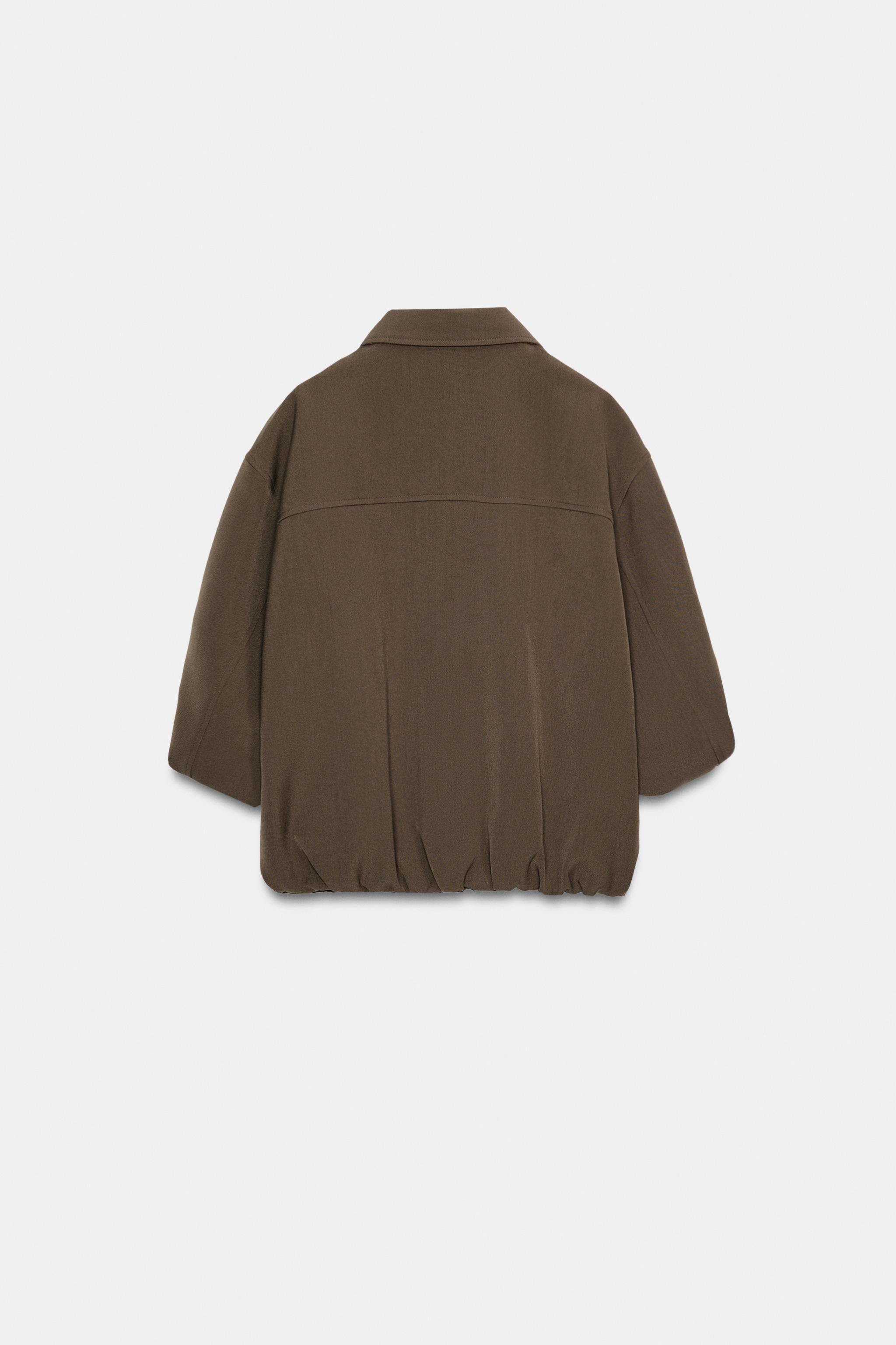 VESTE BOMBER À MANCHES RETROUSSÉES
