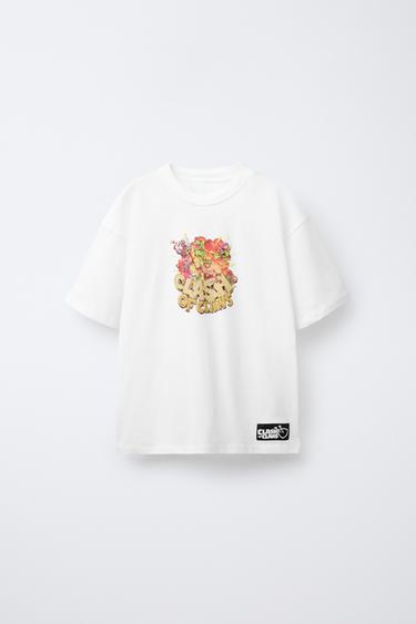 THE WORLD OF CLASH™ PRINT T-SHIRT - Oyster-white by Zara