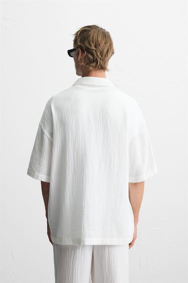 CREASED-EFFECT SHIRT - White by Zara - Image 2