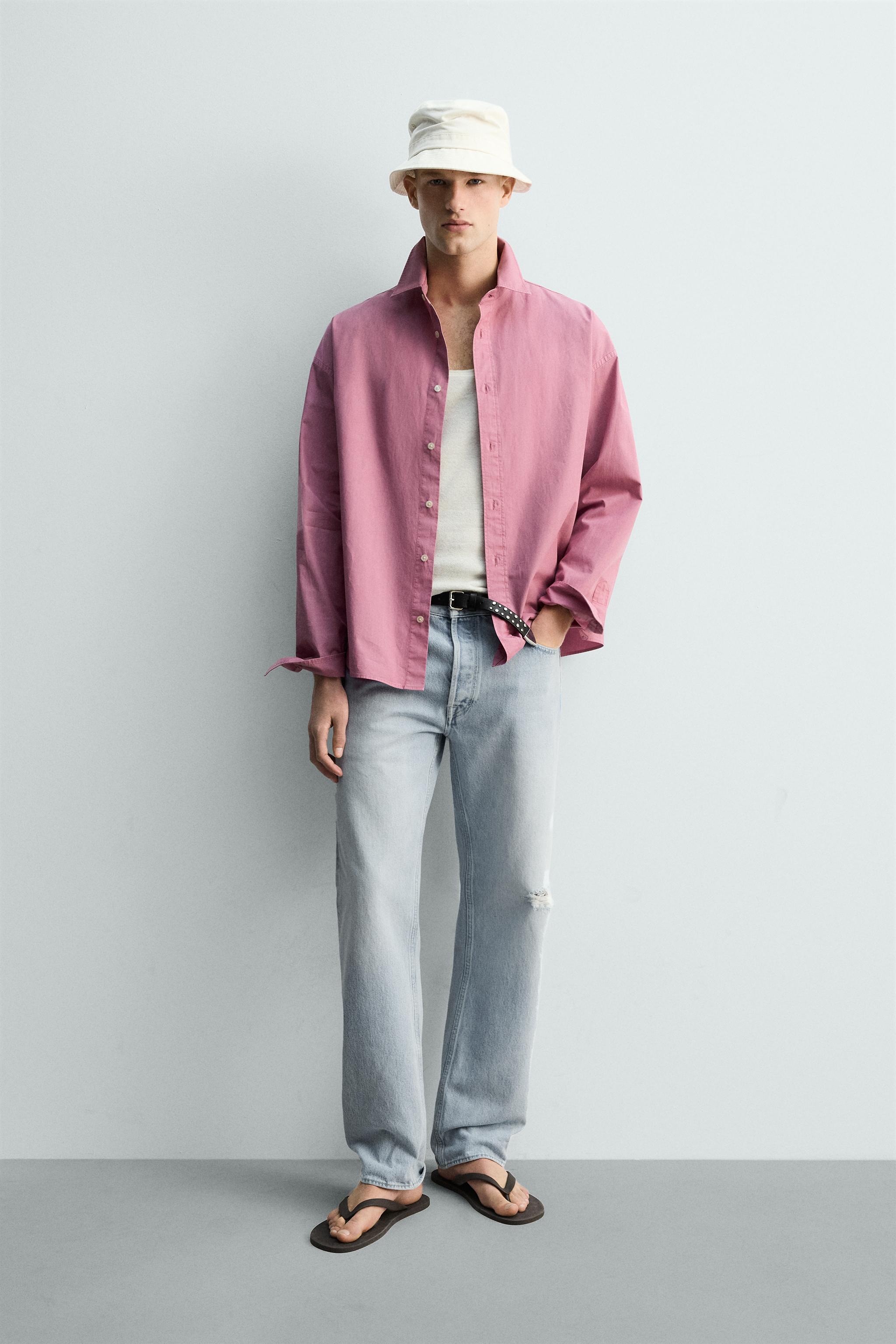 CHEMISE REGULAR FIT EN COTON LAVÉ