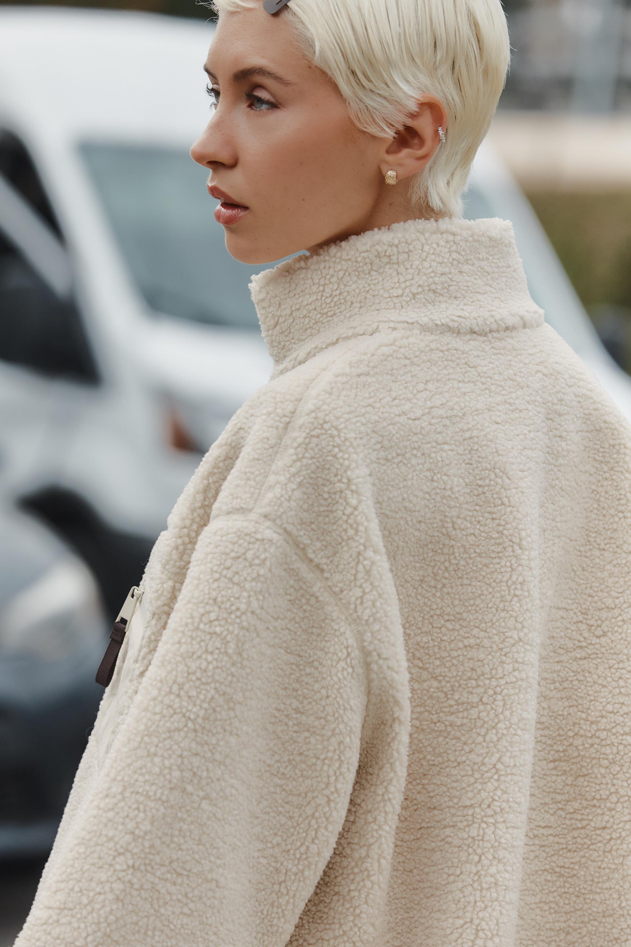 VESTE EFFET MOUTON À POCHE