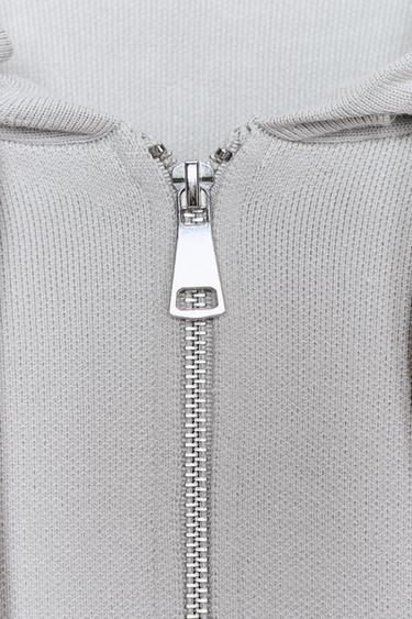 HOODED CARDIGAN WITH TIE - Grey marl by Zara - Image 6