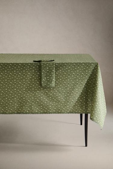 COTTON DAISY TABLECLOTH - Green by Zara - Image 4