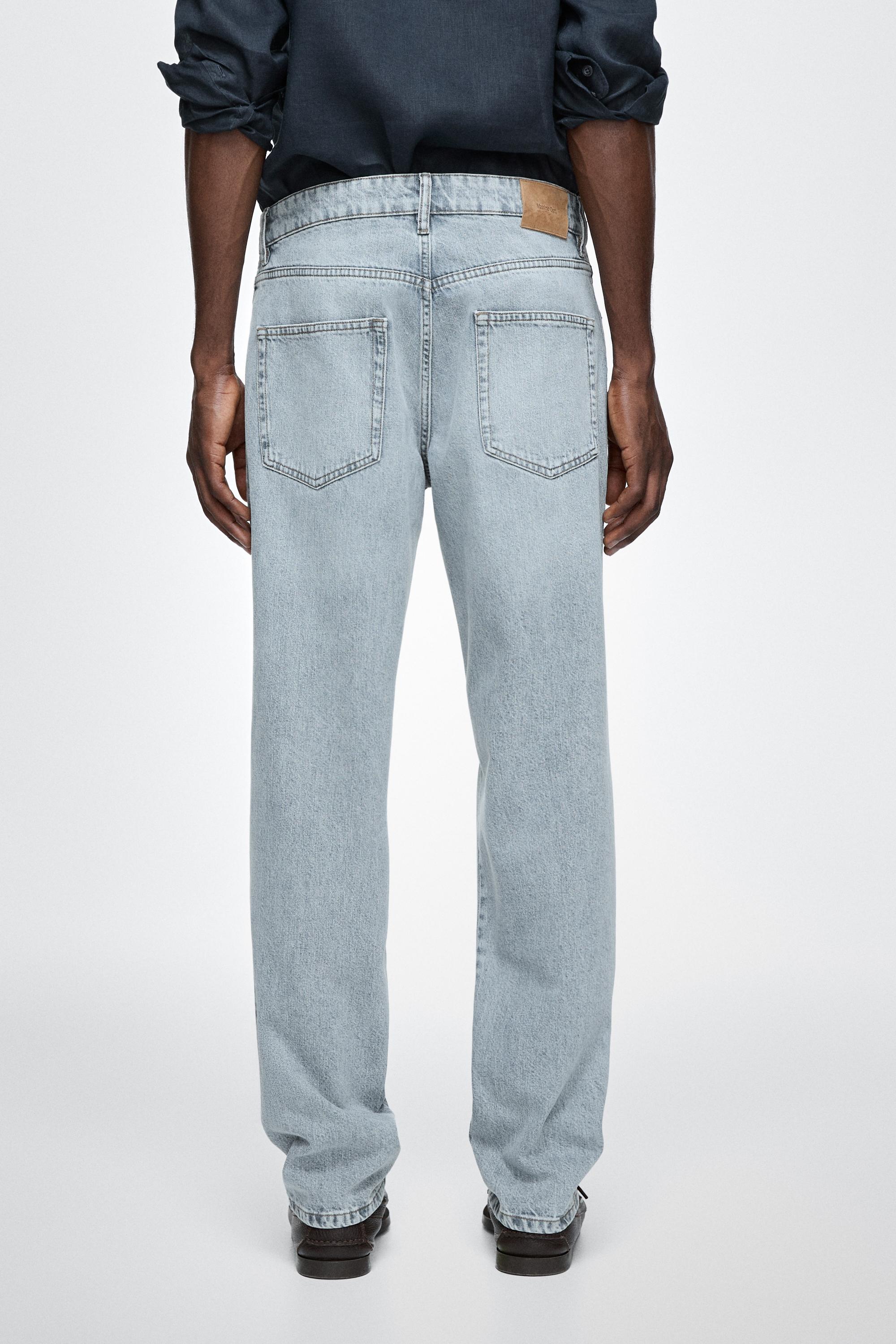 Tapered fit cotton jeans