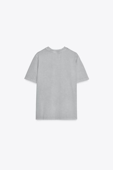 T-SHIRT À EFFET DÉLAVÉ BIJOUX - Gris anthracite de Zara - Image 5