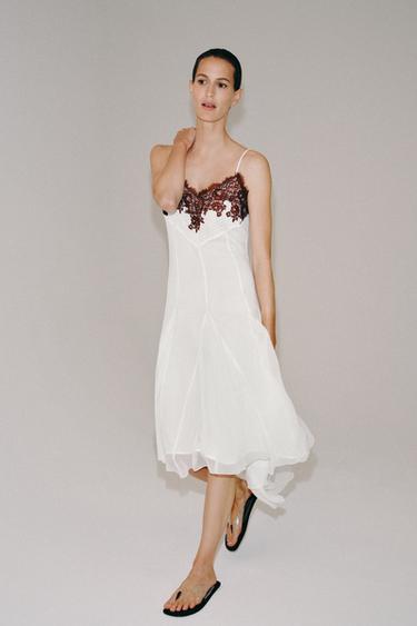 ZW COLLECTION LACE DRESS - White by Zara - Image 4